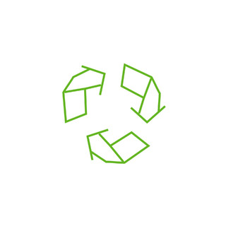 绿色循环箭头环保元素GIF箭头元素